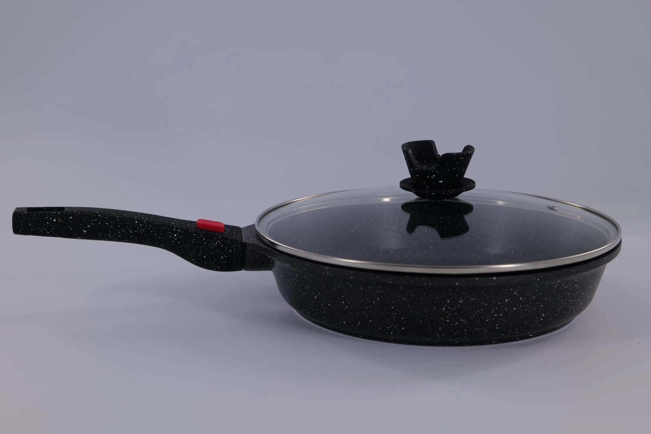 OEM Manufacturer Aluminum Alloy Kitchen Cookware Non-Stick Skillet Frying Pan with Lid