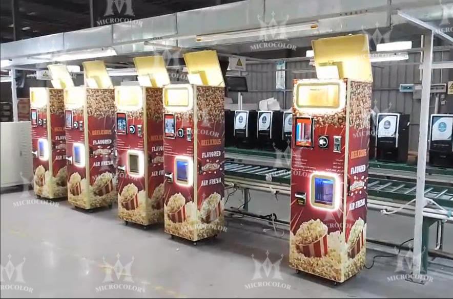 Electric Automatic Flavored Popcorn Vending Machine with Credit Card Payment