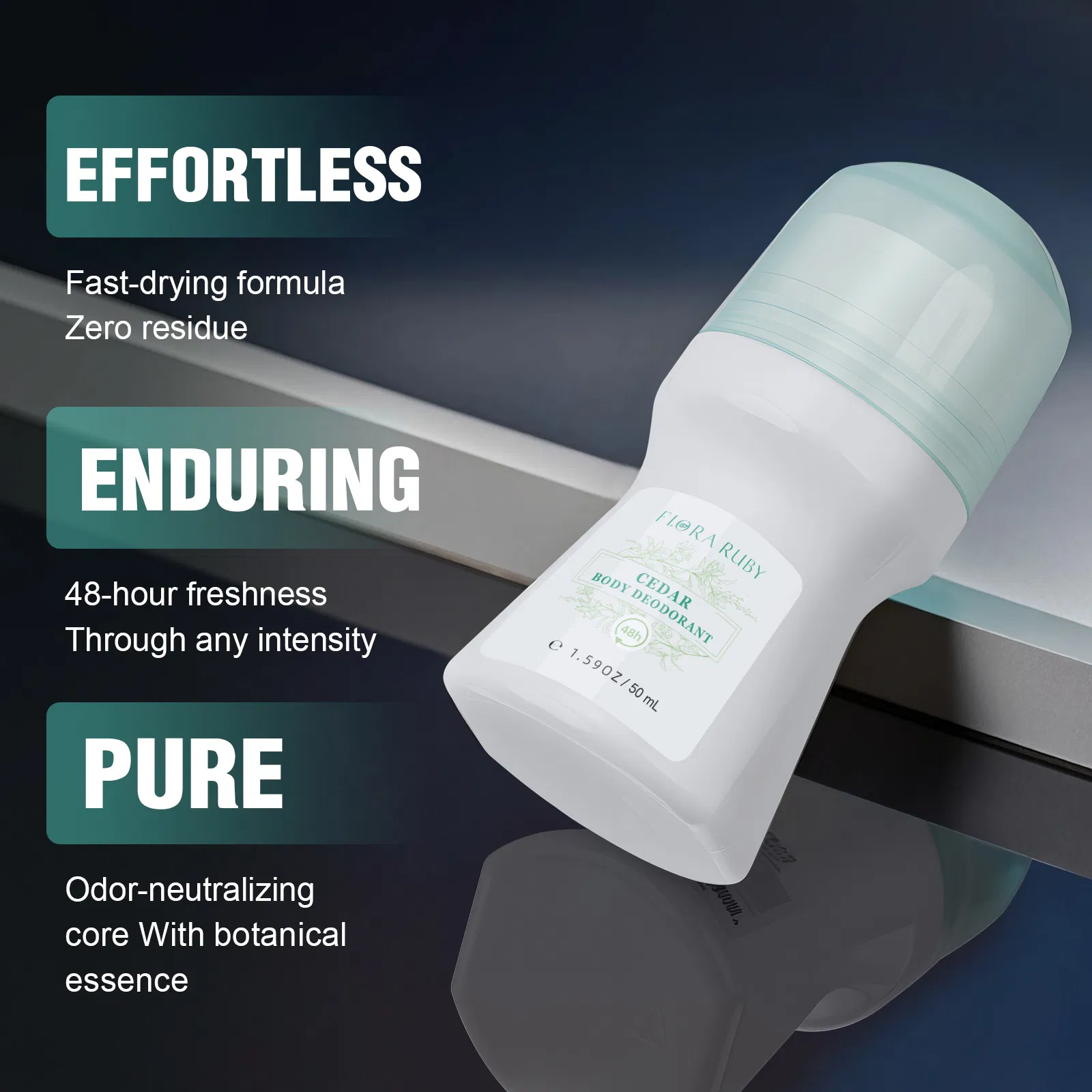 Soothing Sensitive Skin Deodorant with Organic Pearl Beads Formula