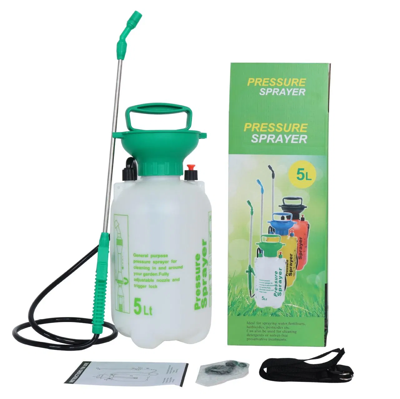 5L Hand Pressure Sprayer Air Pressure Manual Watering Can Backpack Pull Rod Sprayer