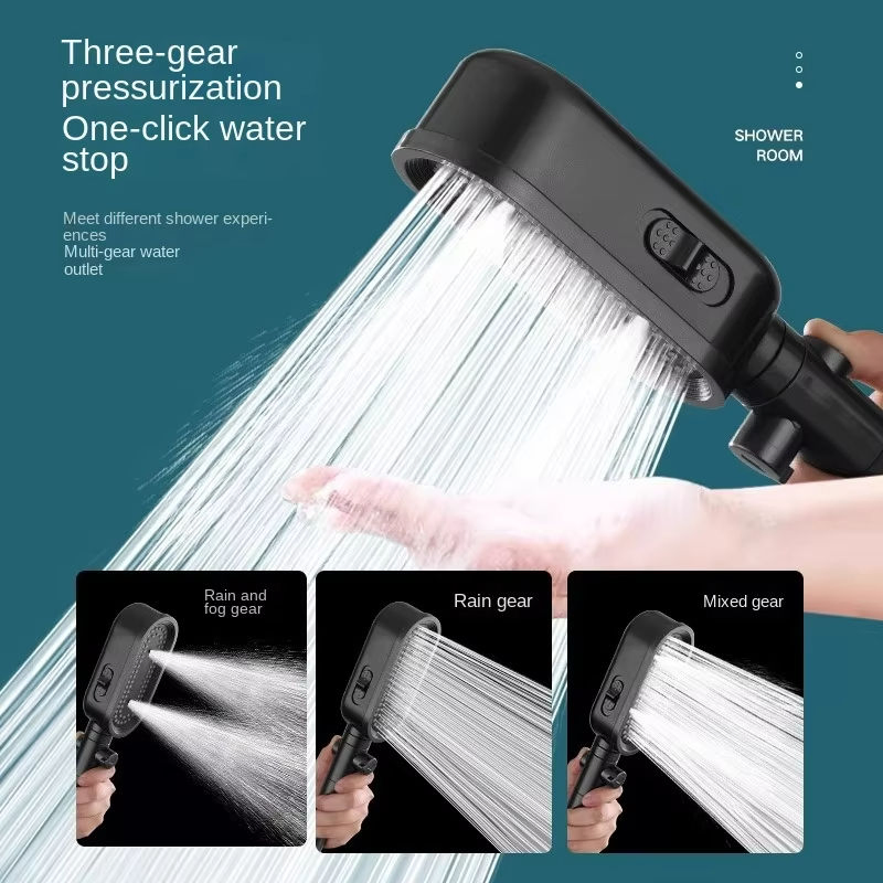 High Quality Supercharged Large Water Hot Selling with Filter for Bathroom Use with Diverter Spout Handheld Shower Head