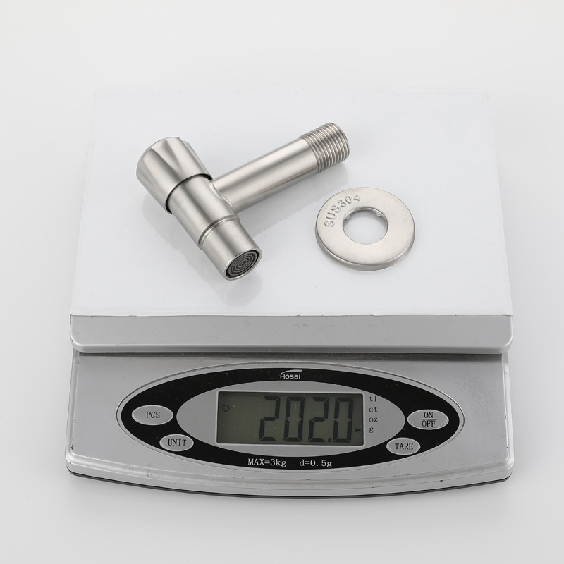 Ultra-Short Washing Machine Faucet Automatic Water Stop Special Faucet Water Nozzle 304 Stainless Steel Universal Single Cold Tap