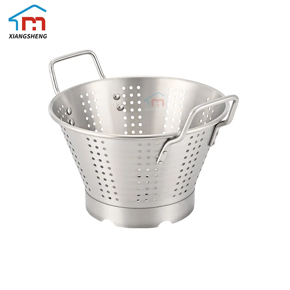 Xiangsheng Kitchenware Stainless Steel Round Basket Colander Wash Fruit Wire Mesh