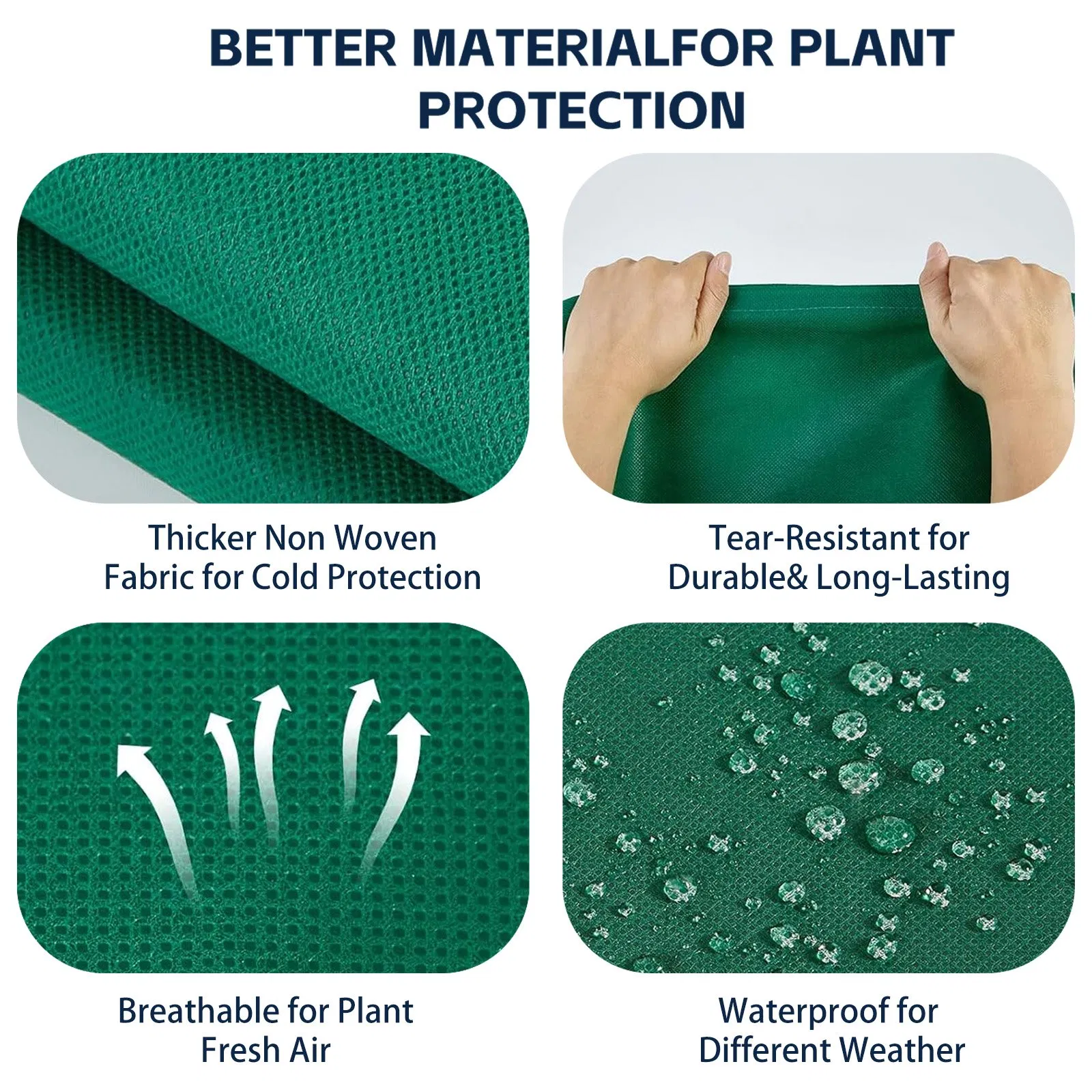 Green Beige PP Material Plant Frost Cover Cold Winter Protection Cover