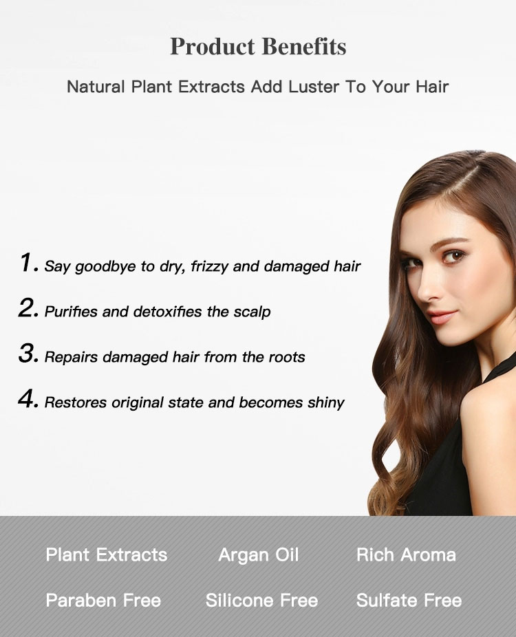 Hair Restoration Natural Organic Moroccan Argan Oil Shampoo &Conditioner