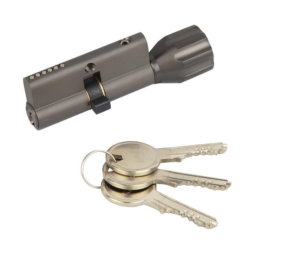 Euro Style High Security Big Knob Brass Key Cylinder