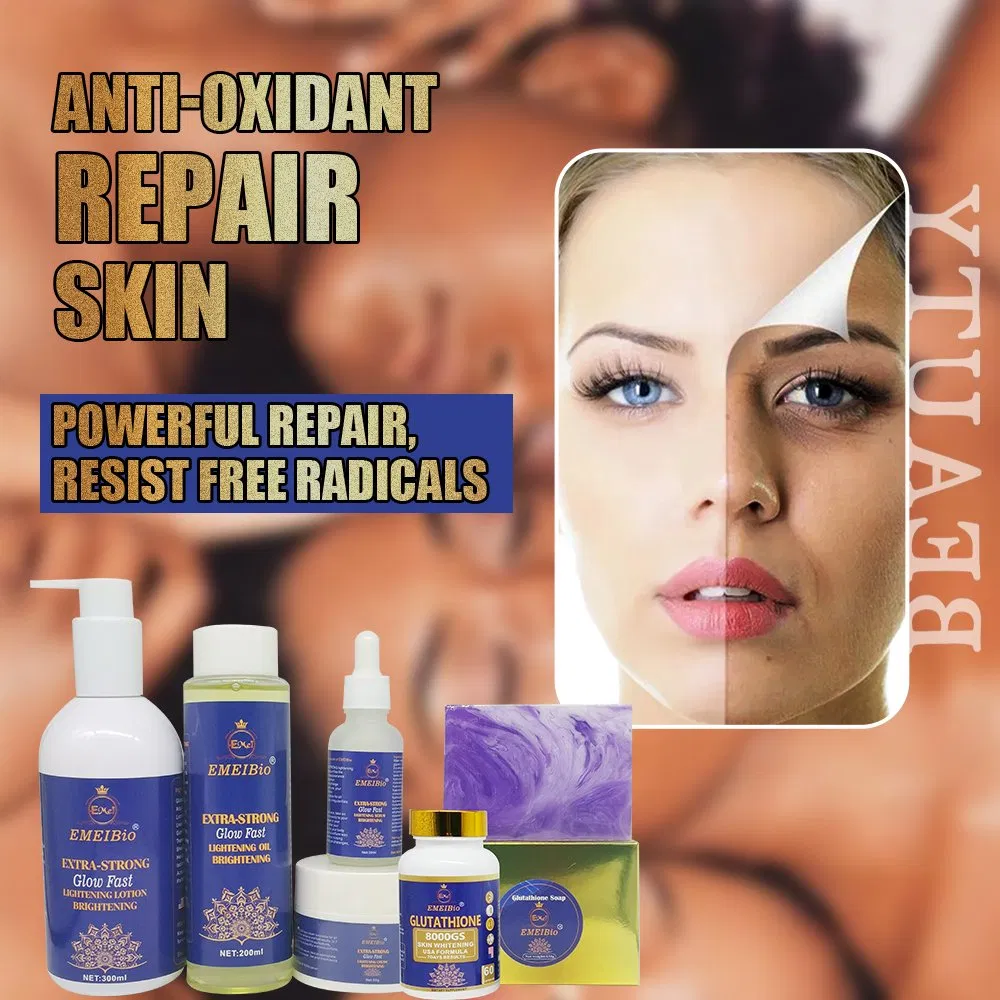 Private Brand Glutathione Antioxidant Repair Skin Cream Set Melanin Removal Whitening Moisture Face Skin Set
