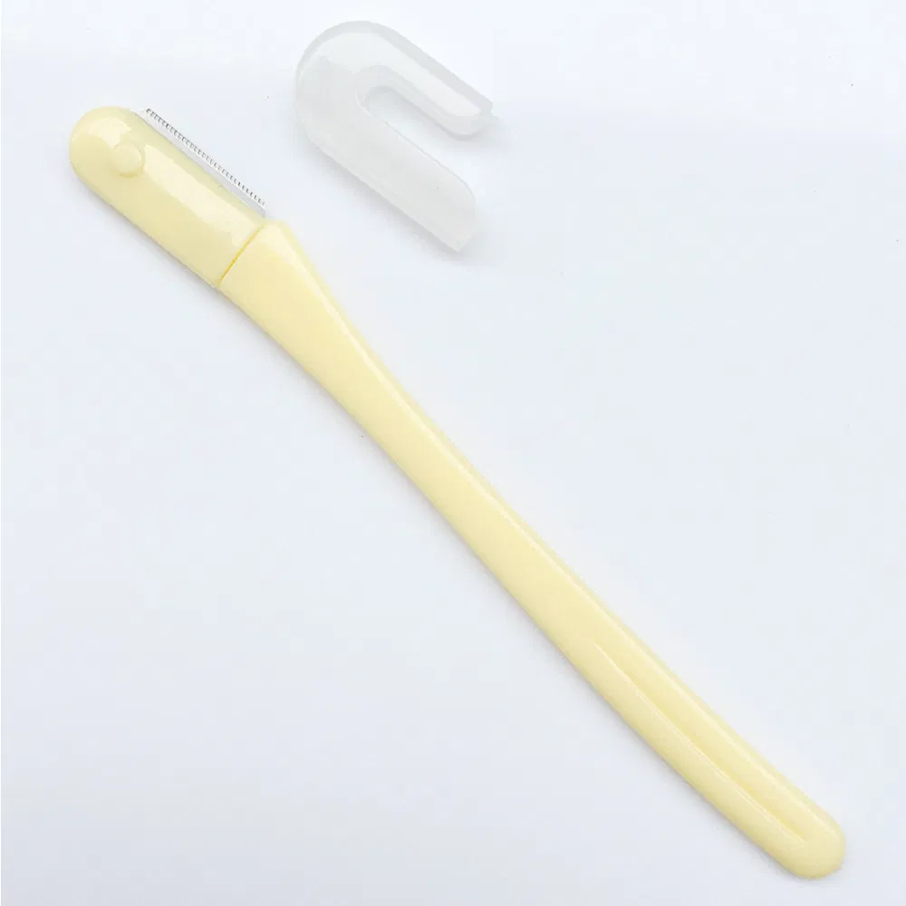 OEM Woman Facial Razor Device Safety Round Eyebrow Trimmer Razor with Plastic Cover