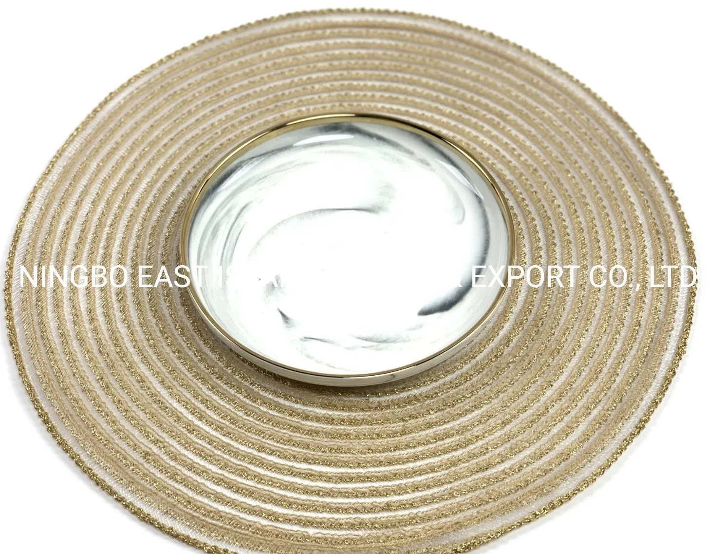 High Quality 2021 New Round Braid Glitter Placemat China Manufacturer