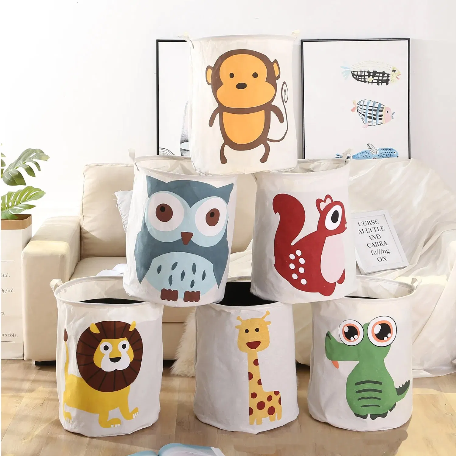 Laundry Basket Toys Fabric Clothes Toy Storage Basket Miscellaneous Storage Box
