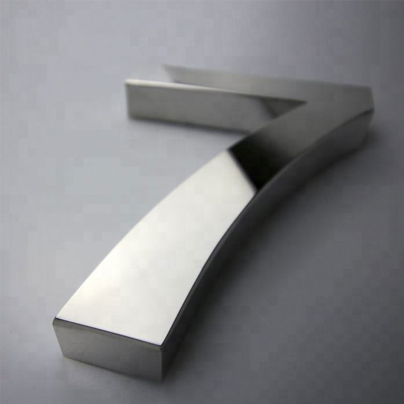 Stainless Steel House Number-Modern House Number Mailbox Number Sign Easy to Install (About 10 inches)