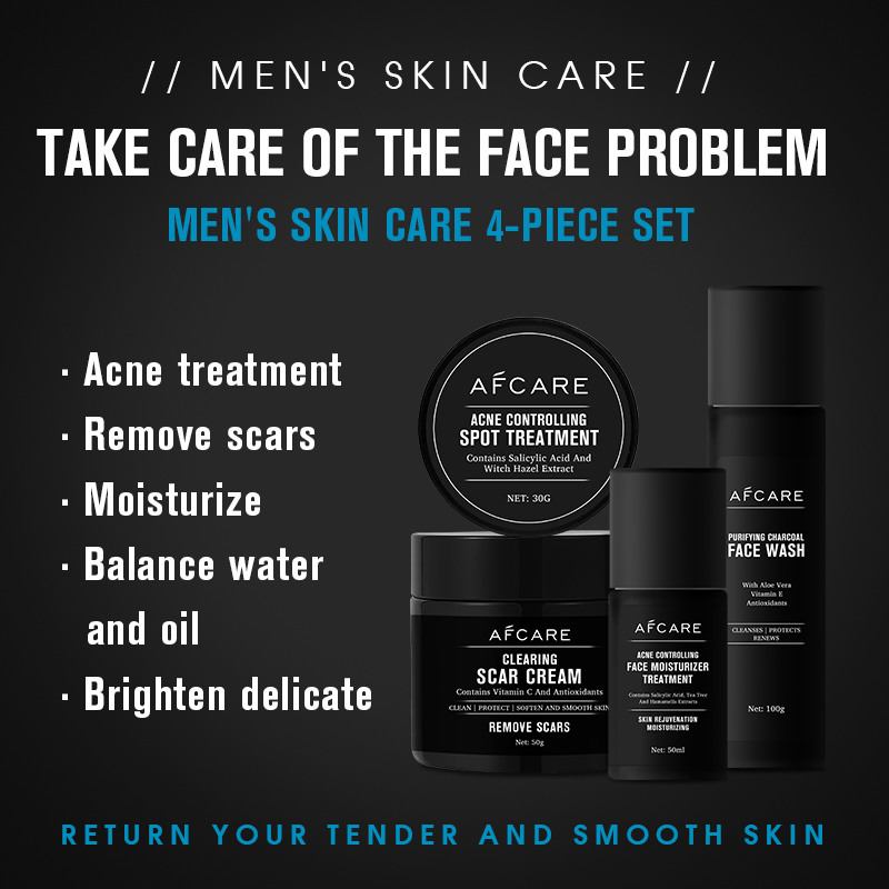 Private Brand Organic Control Brightening Skin Hydrating Moisturizing Men's Skincare Set