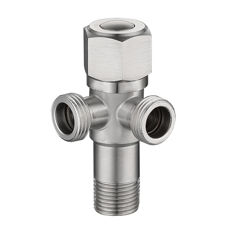 Promotional Stainless Steel Multi Function Water Stop Bathroom Angle Valve Quick Open Toilet Angle Valve