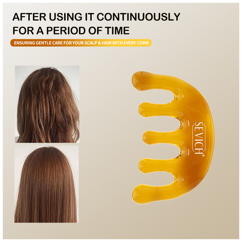 Hair Massage Comb Personalized Designer Hair Care Tools Wide Tooth Plain Resin Hair Comb