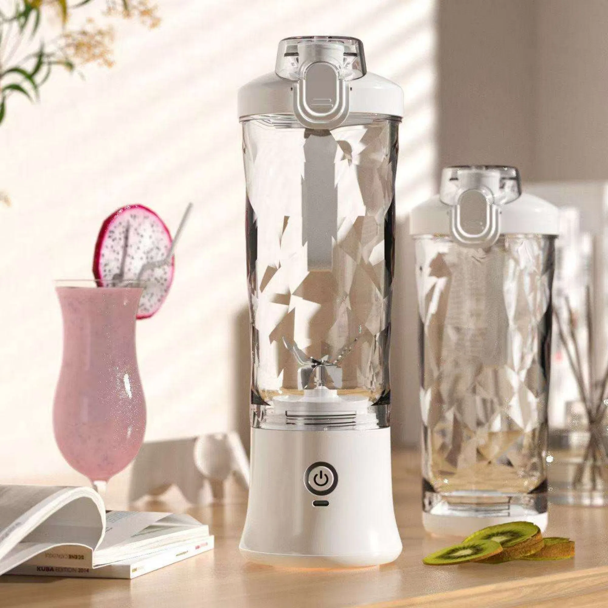 600ml USB Charge Big Power Capacity Electric Portable Juicer Blender Mixer
