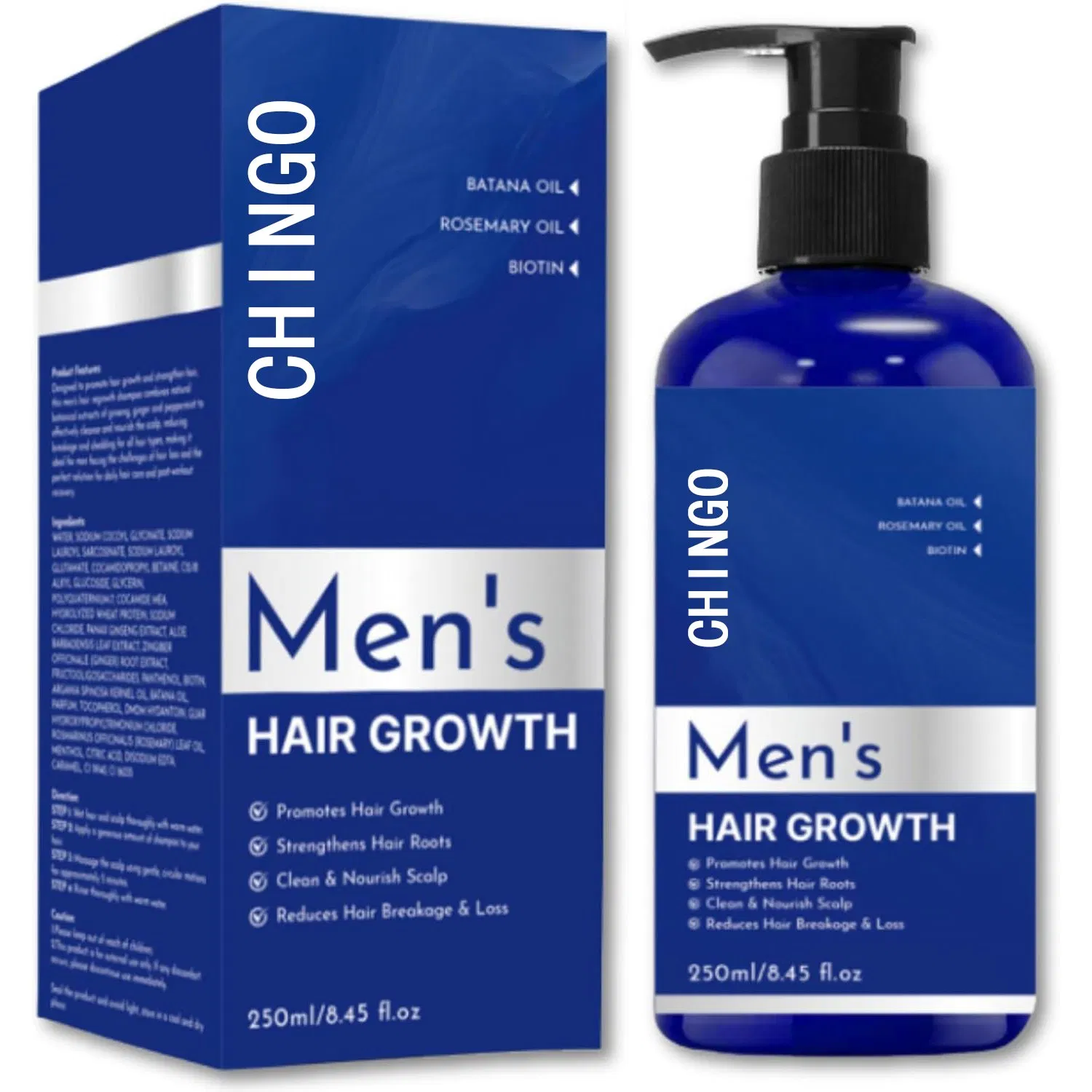 Sulfate-Free Hair Growth Shampoo Prevents Shedding Thickens Fine Hair