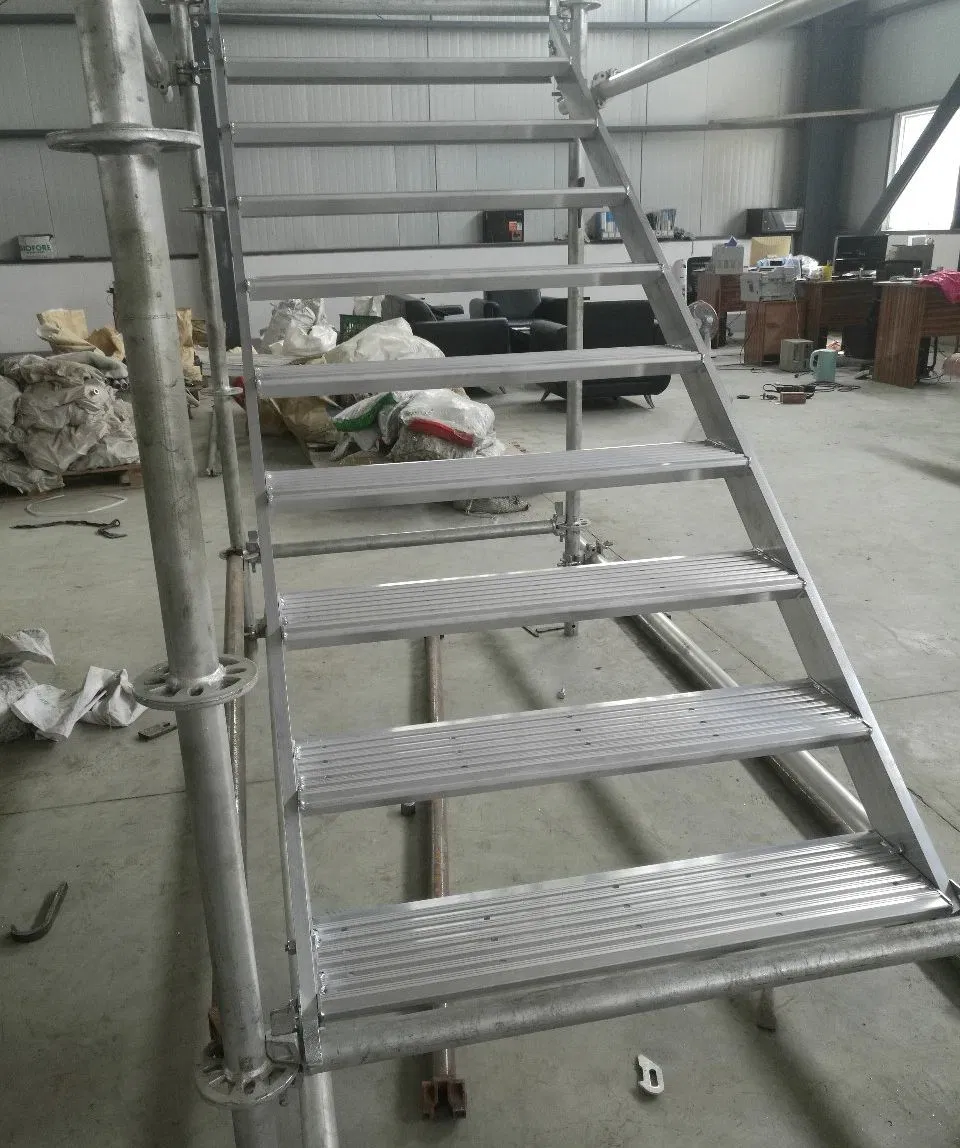 Custom Z-Stairs Aluminum 6061-T6 Wide 610mm Ringlock Scaffolding Ladder Aluminium Staircase