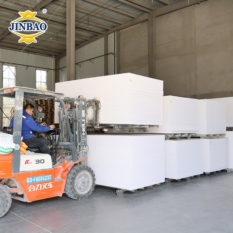 Jinbao 5X10 High Hardness 122X244 18 20mm Rigid Black White High Density Celuka 5mm Manufacturers 18mm Sheet Woodgrain Laminated PVC Foam Board for Cabinet