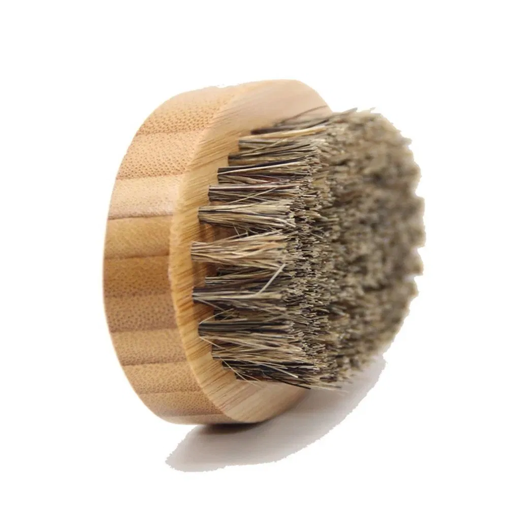 Eco-Friendly Portable Natural Men's Facial Cleansing Tool Beard Brush