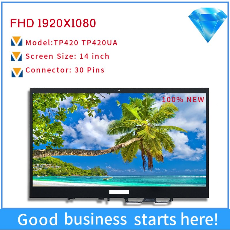 Asus Vivobook Tp420 Tp420ua Series LCD Display Touch Screen Digitizer Assembly with Frame Bezel FHD 1920X1080 14 Inch