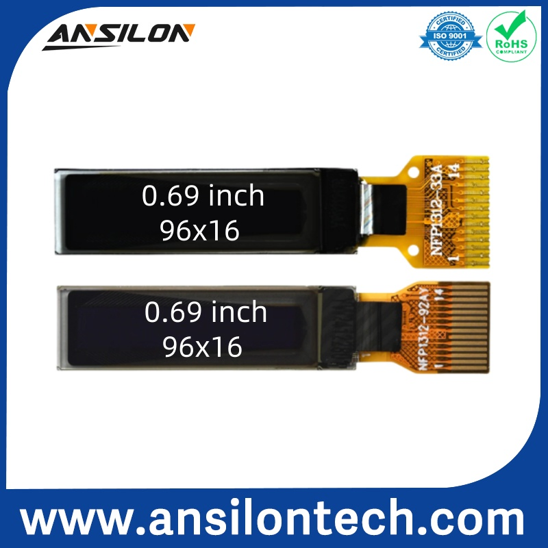 0.69 Inch 96X16 Ultra-Thin OLED Display SSD1312 I2c 14 Pins