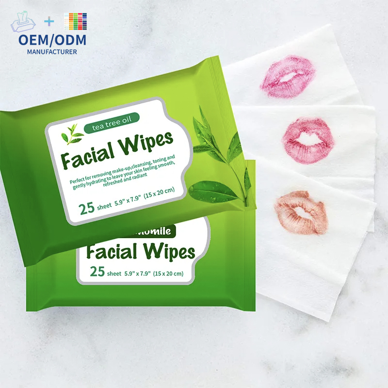 OEM Customized Formula Hypoallergenic Facial Cleansing Wipes Organic Plant Based Feminine Makeup Remover Wipes for Sensitive Skin