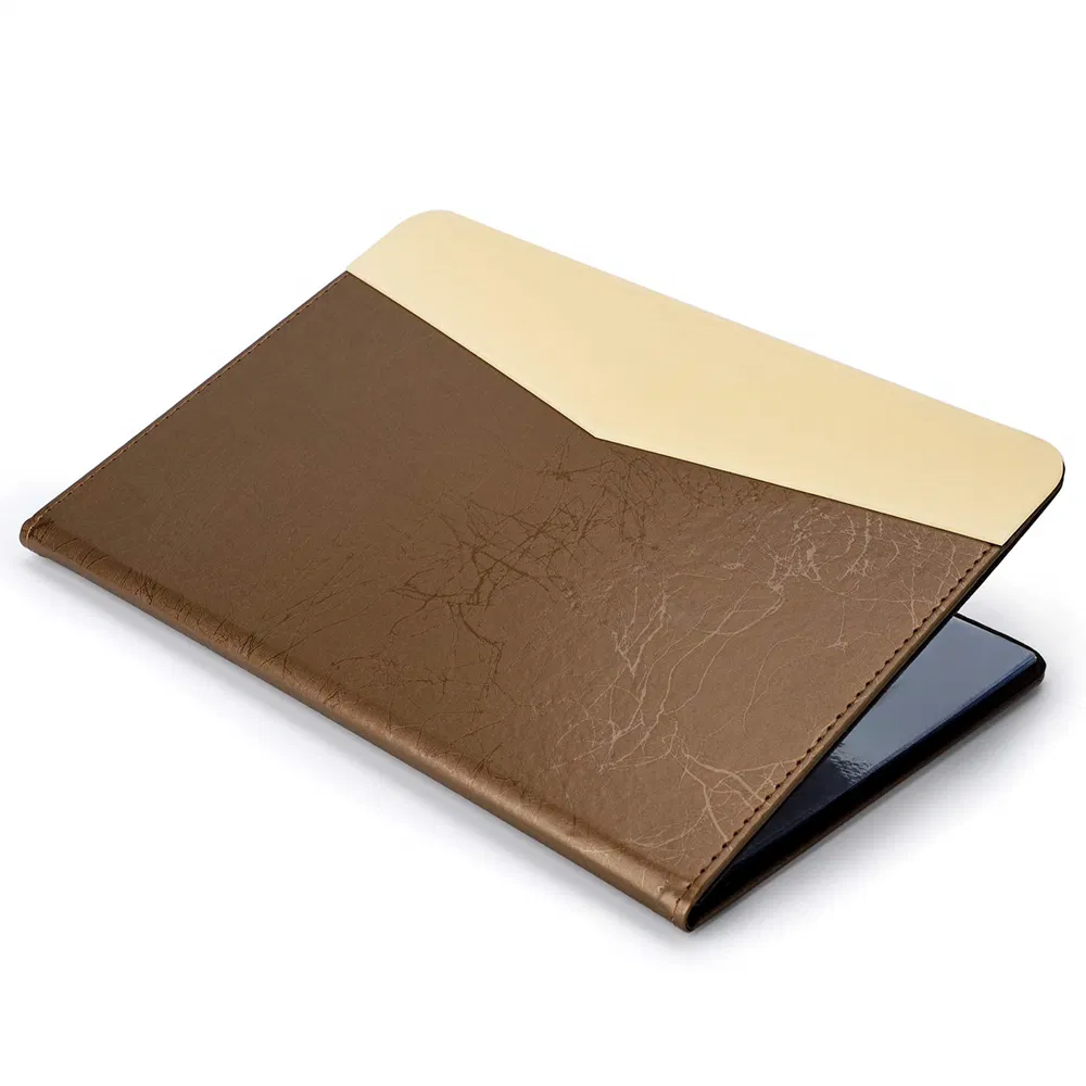 Hardcover PU Leather Binding High Quality Hotel A4 Transparent PVC Inside Restaurant Menu Cover