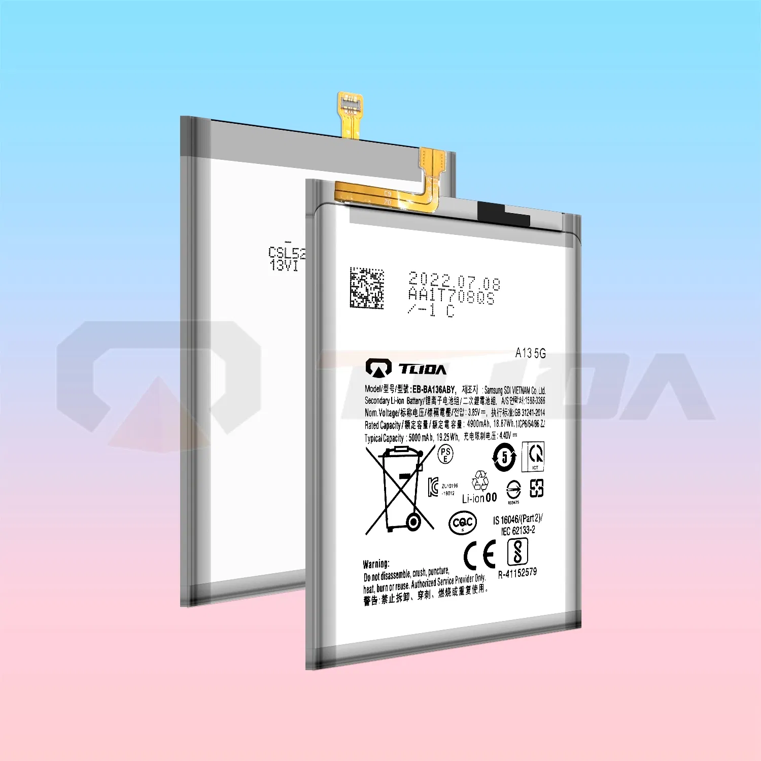 Tlida Brand Unlocked Original Smartphone Mobile Phone Battery for Samsung A10/A11/A12/A13