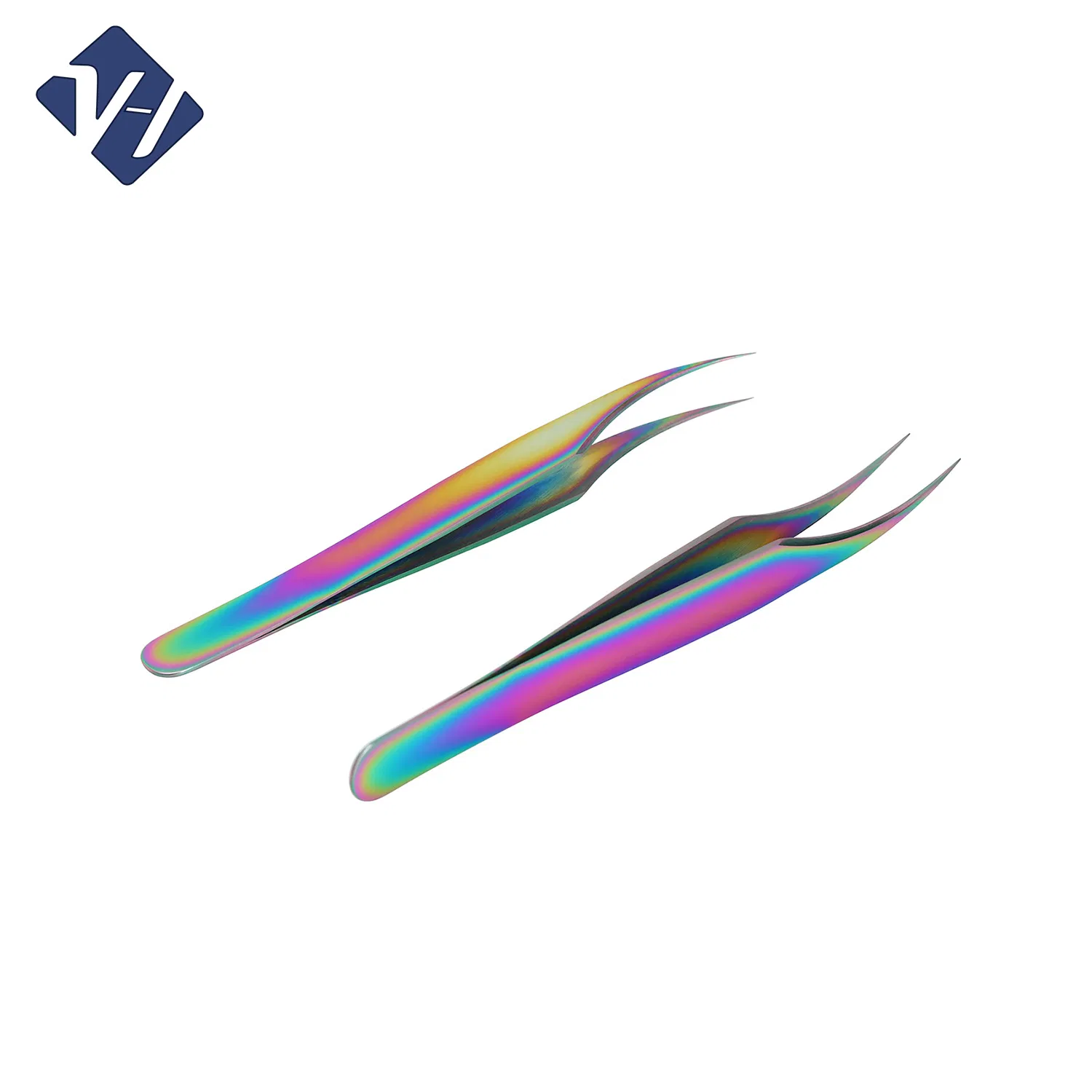 Eyelash Set Stainless Steel Slanted Extension Applicator Lash Applicator Custom Tweezers