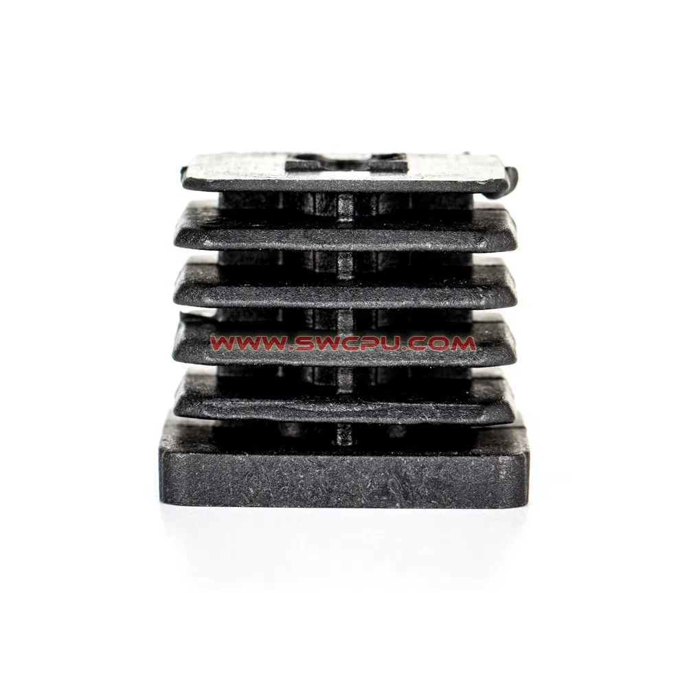 Customized Injection Mold LDPE Rectangle Tube/Pipe Plastic Caps for Steel Tubing