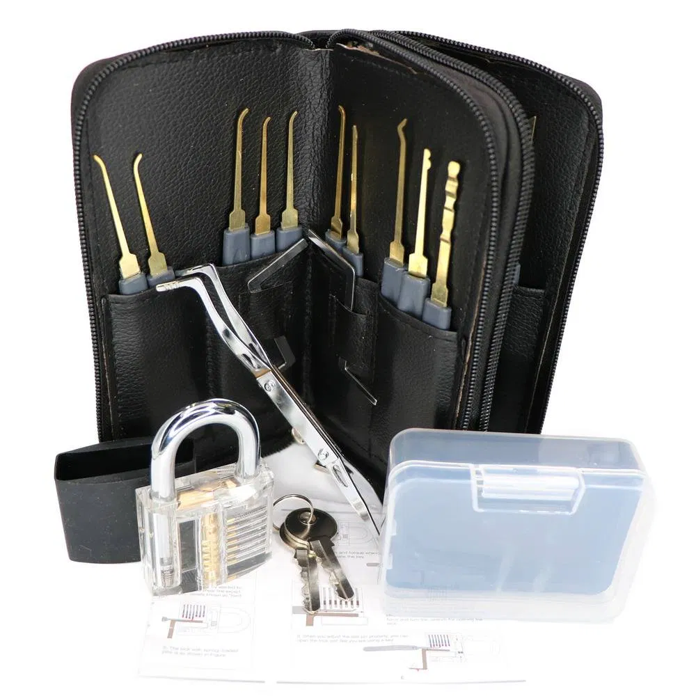 Titanium Steel 24 PCS Removing Hooks Training Skill Lock Pick Locksmith
