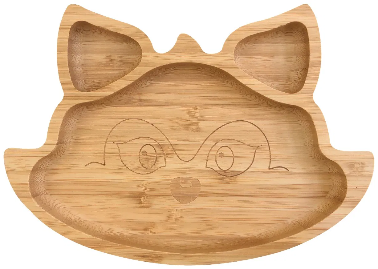 Eco-Friendly Bamboo Baby Plate Featuring Adorable Rabbit Design