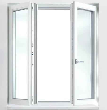 Factory Supply PVC Double Casement Window, Hurricane Impact Windows