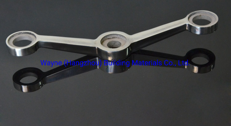 300mm Stainless Steel Glass Spider with 2 Arms 180° Glass Fitting Hardware, Point-Fixed Curtain Wall Hardware with High Quality and Best Price