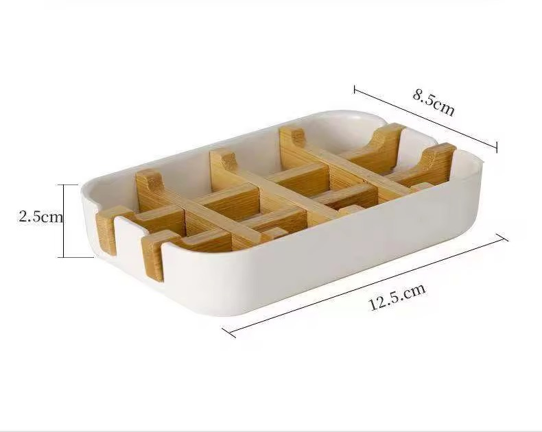 Manufacturer Supplies Portable Bathroom Bamboo Soap Box
