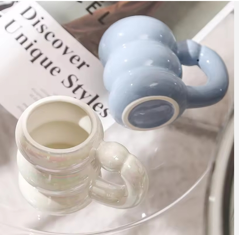 Керамическая кофейная кружка Nordic, большая, разноцветная