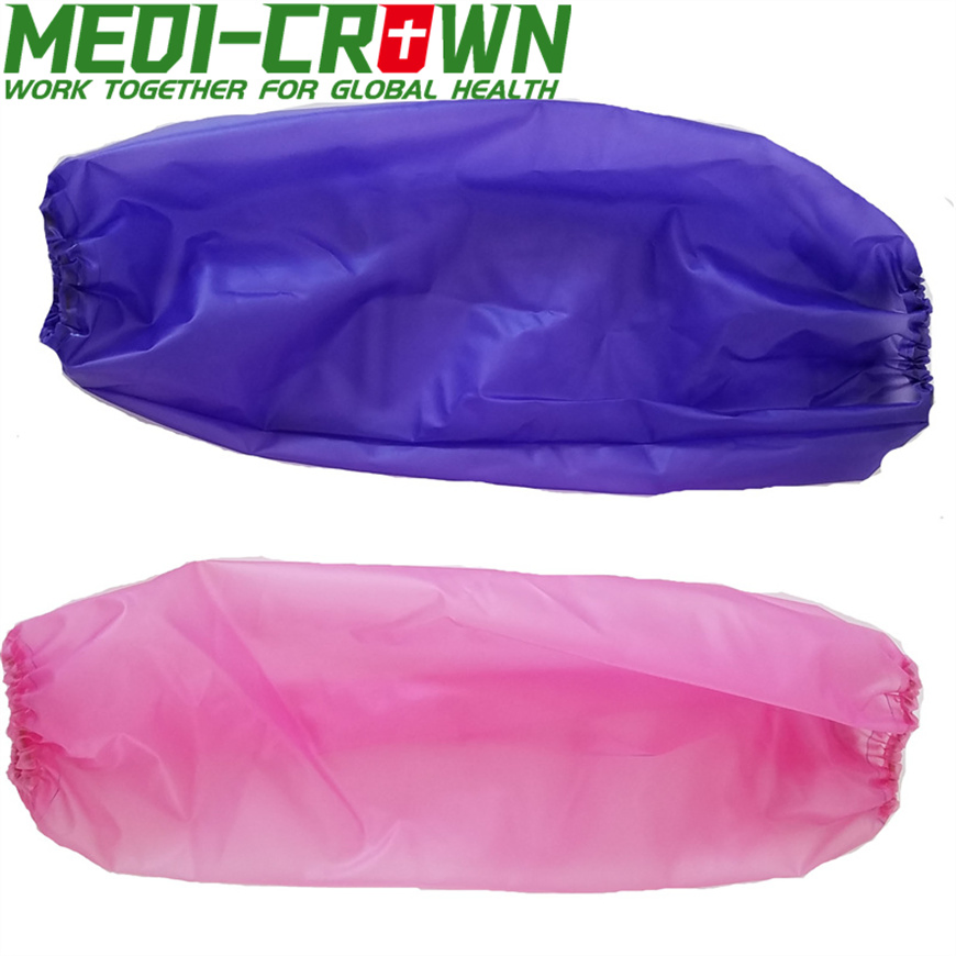 100% Latex Free Oversleeve 18" White Disposable Polyethylene Arm Sleeves