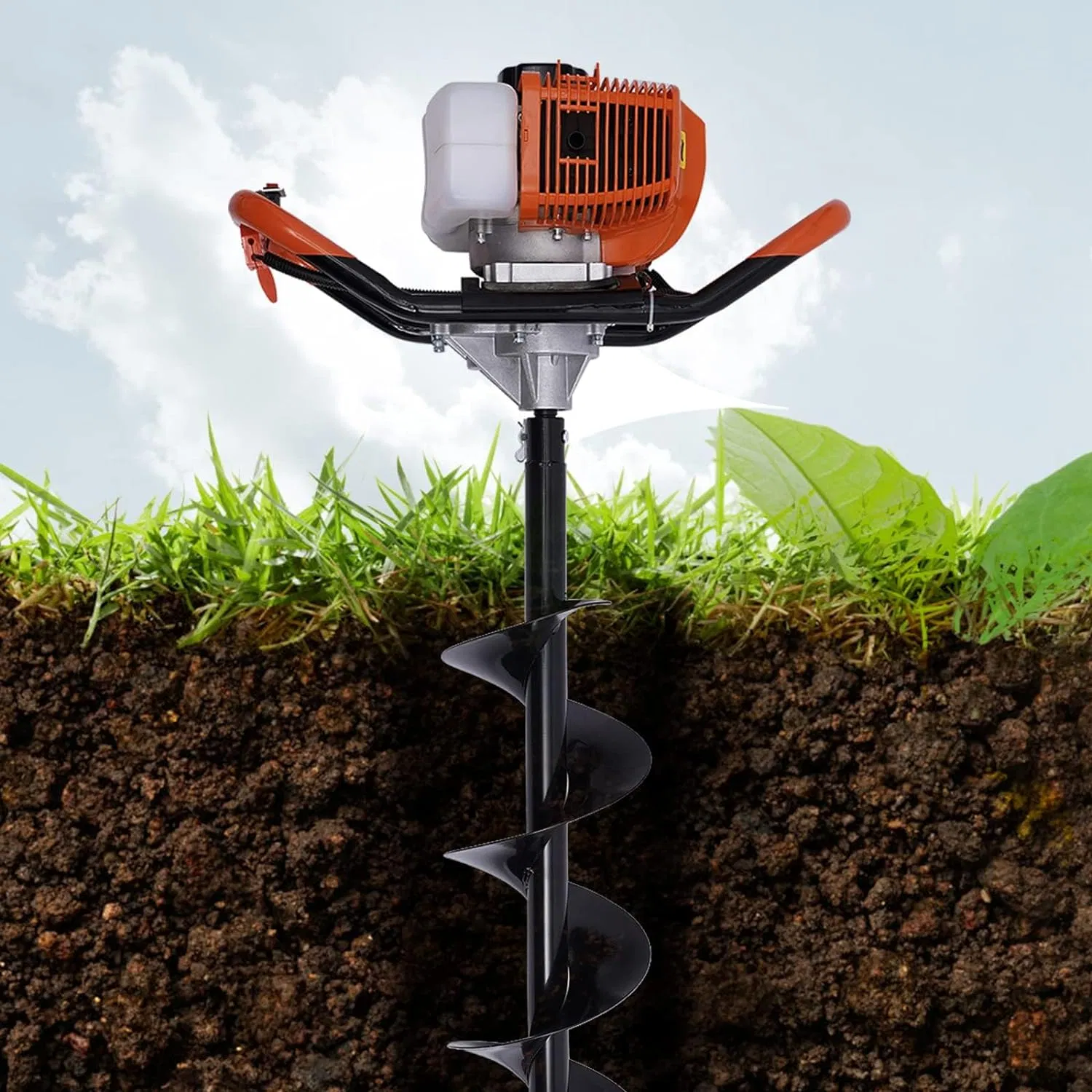 Agriculture Tool Ground Hole Drill Tree Planting Soil Digger 62cc Earth Auger (GD600A)