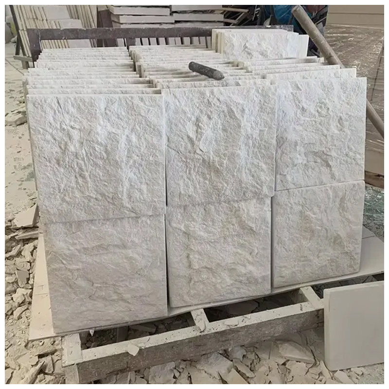 Natural Split White Limestone Interior and Exterior Wall Cladding Tiles