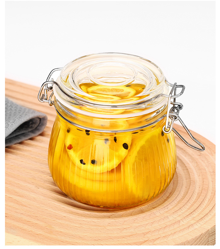 Wholesale 500ml 750ml 1000ml 1500ml Empty Glass Jam Jar Food Storage Container