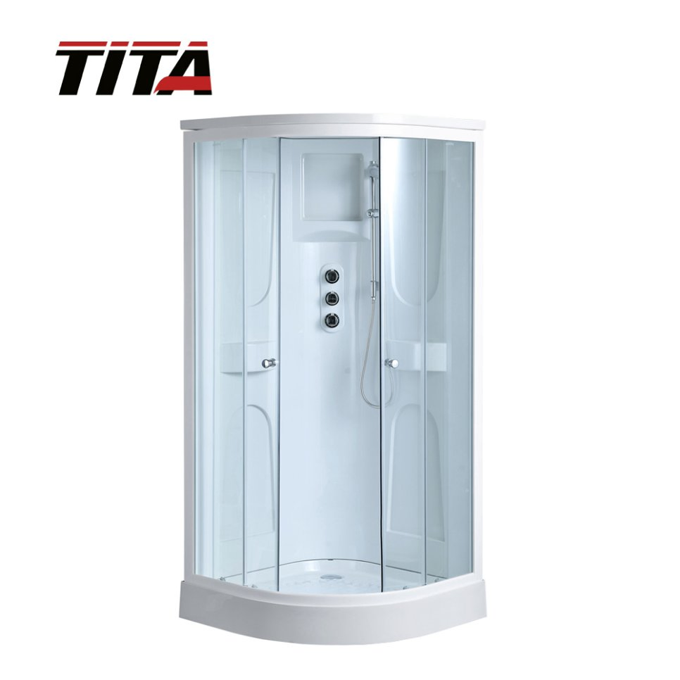White Acrylic Back Shower Cabin Alps-a