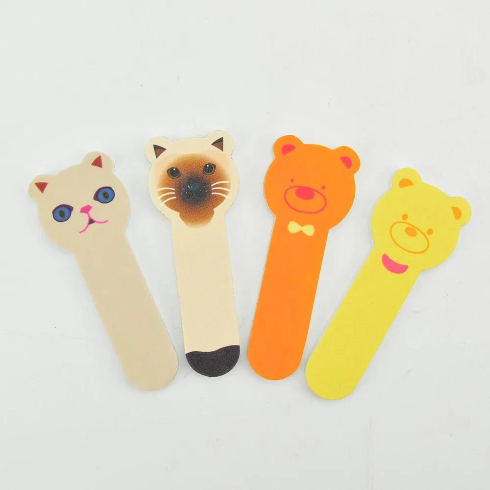 Mini Manicure File Supplies Two Sides Baby Cartoon Shape Wholesale Nail Buffer Sponge Nail Art Tools
