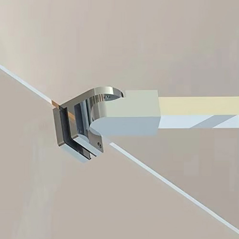Glass to Wall 45-Deg Shower Rail Support Bar System - 1000mm Length Bathroom Accessories