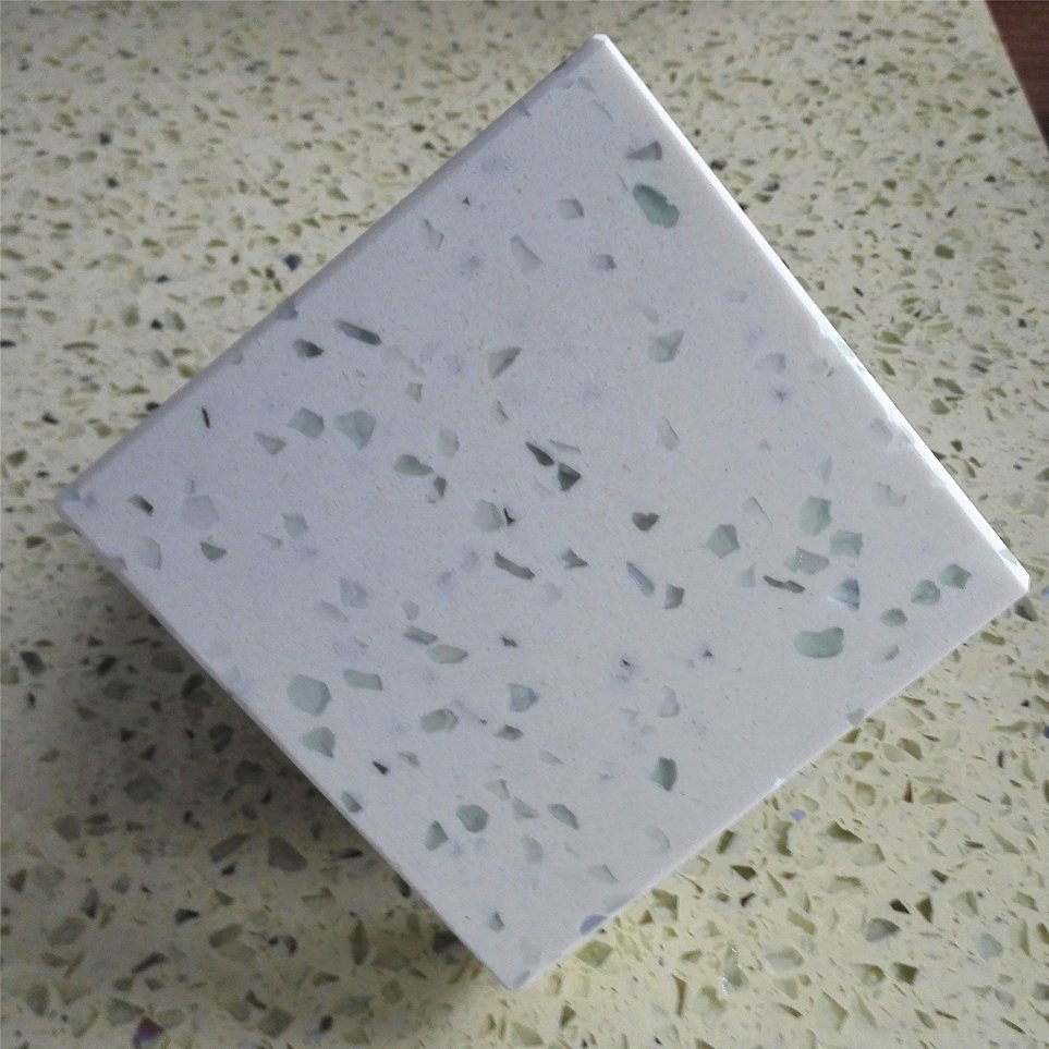 Basic Color Sparkle White Artificial Quartz Stone with SGS Certification