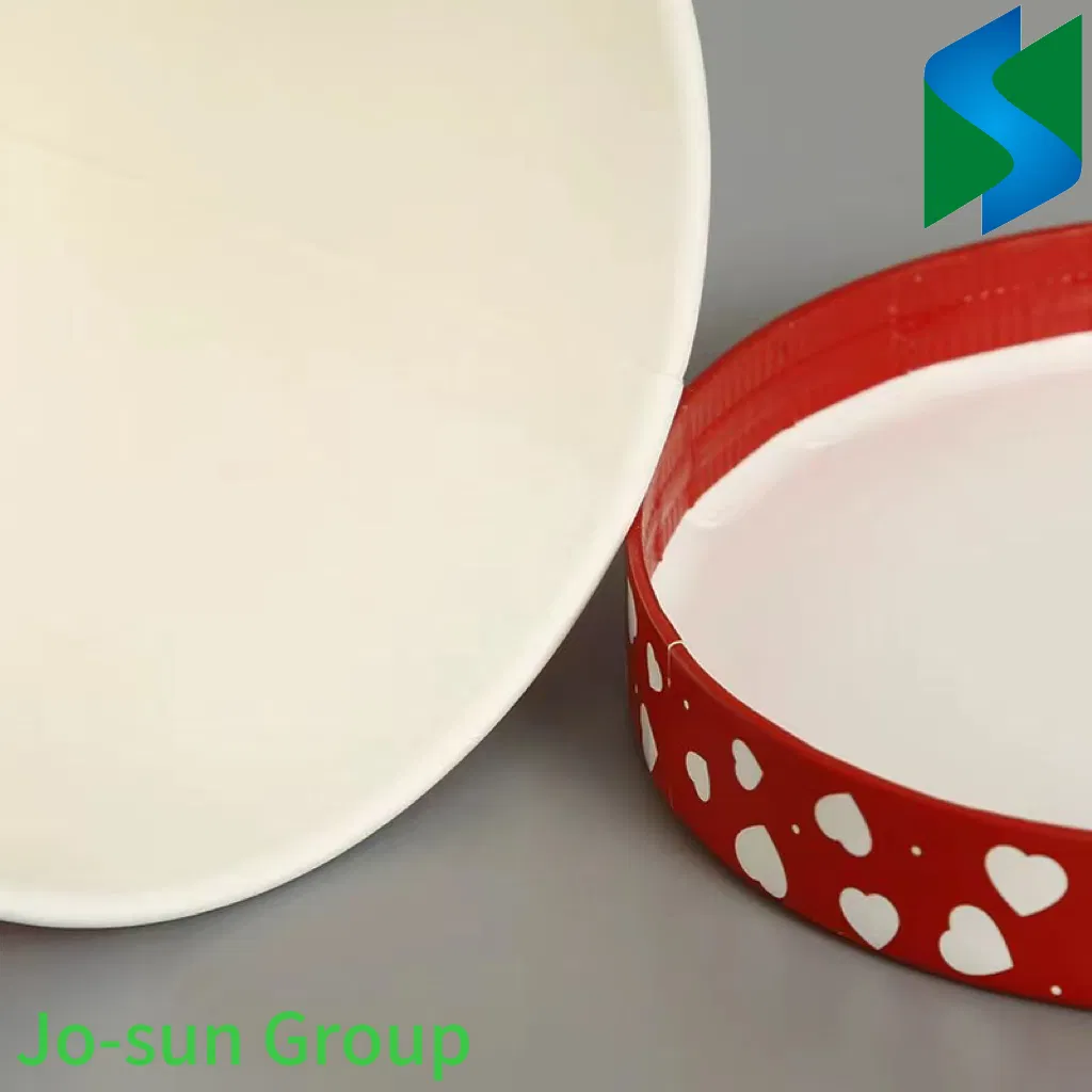 Disposable Thickened Kraft Paper Soup Bucket Sealed Waterproof and Oil-Proof Printing Red Love Heart