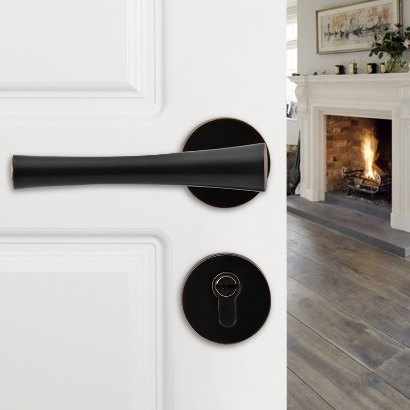 Zinc Alloy Door Hardware Lock Handle on Rosettes for Doors (SN-3) 5% off