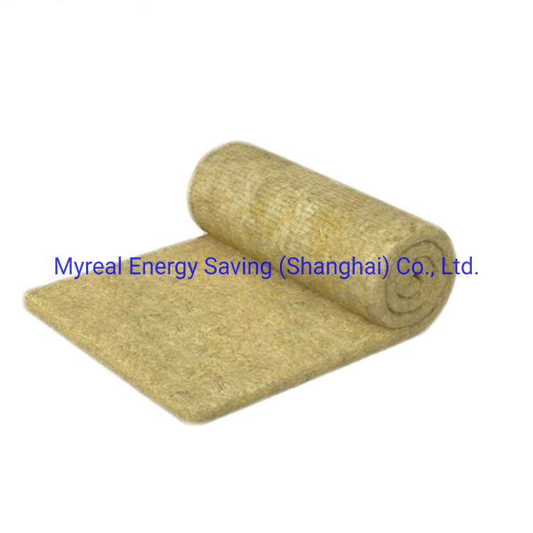60kg/M3 Fireproof Rock Wool Blanket Insulation Wire Mesh Thermal Insulation Rock Wool Blanket