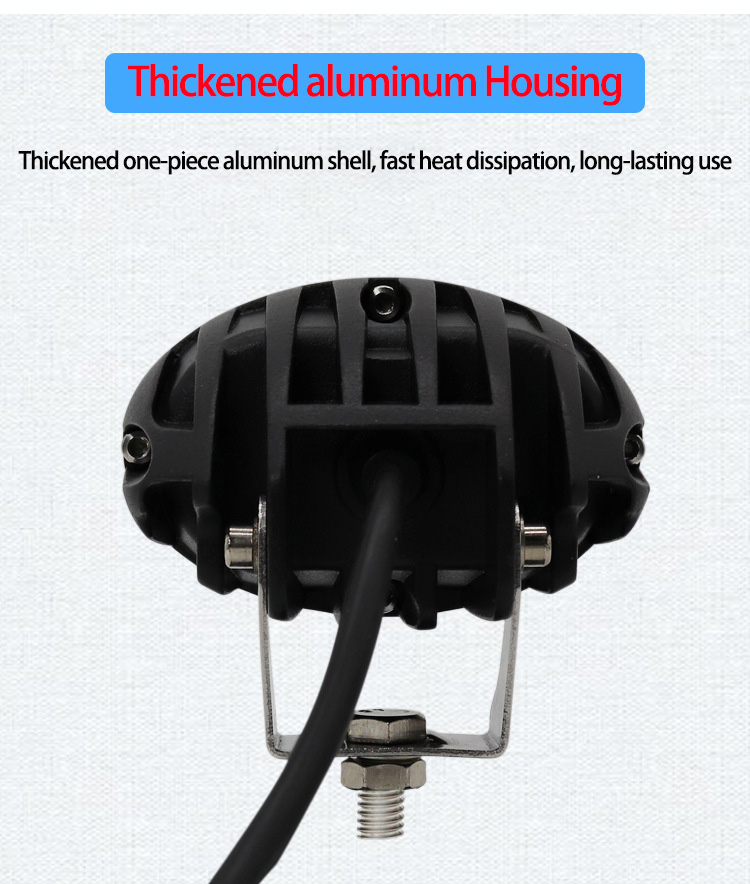 Super Bright 10-80V 20W Dual LED Warning Beacon | Blue Red Zone Safety Light for Warehouse & Forklift