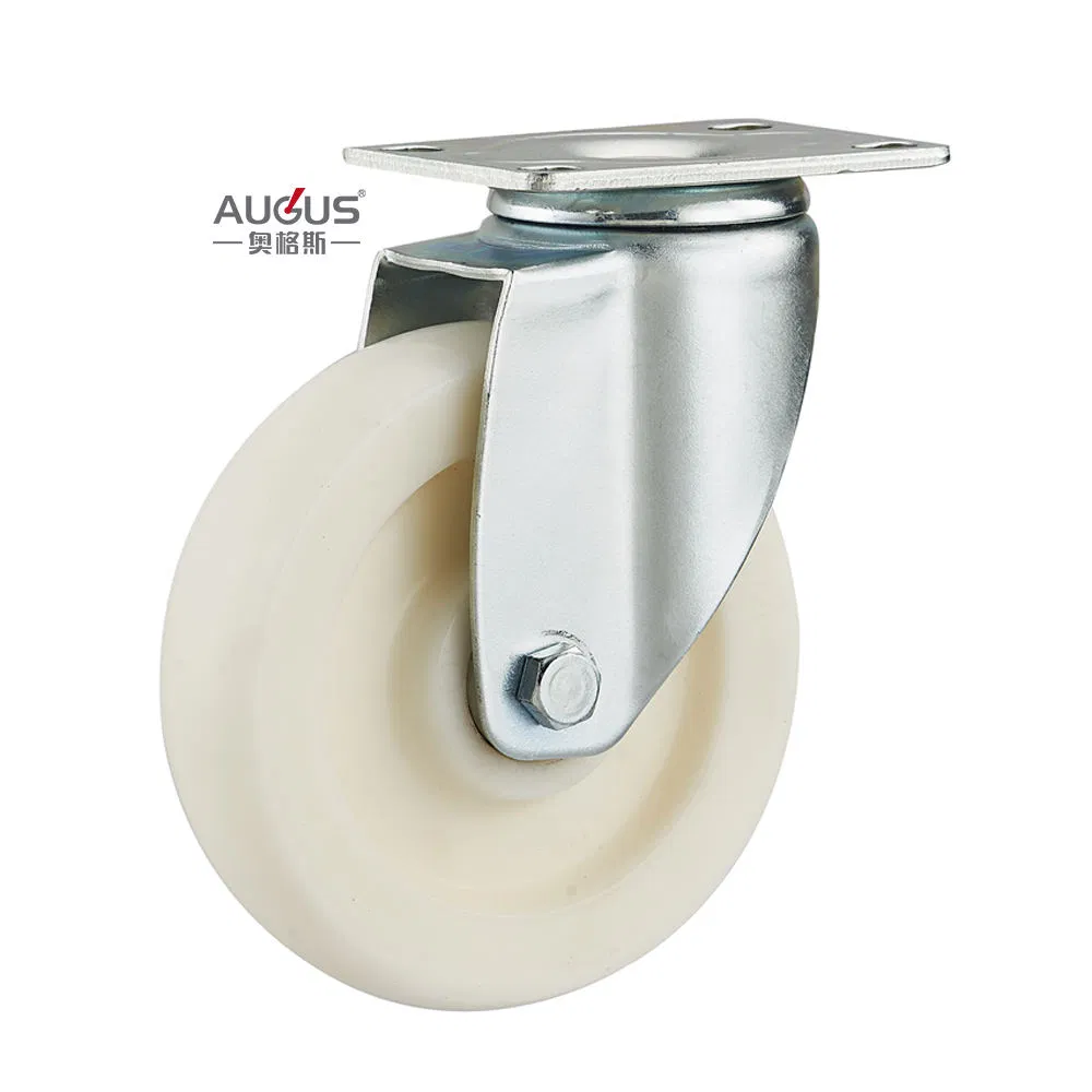 3 4 5 Inch White PP/Nylon Swivel Caster Wheel Industrial Caster