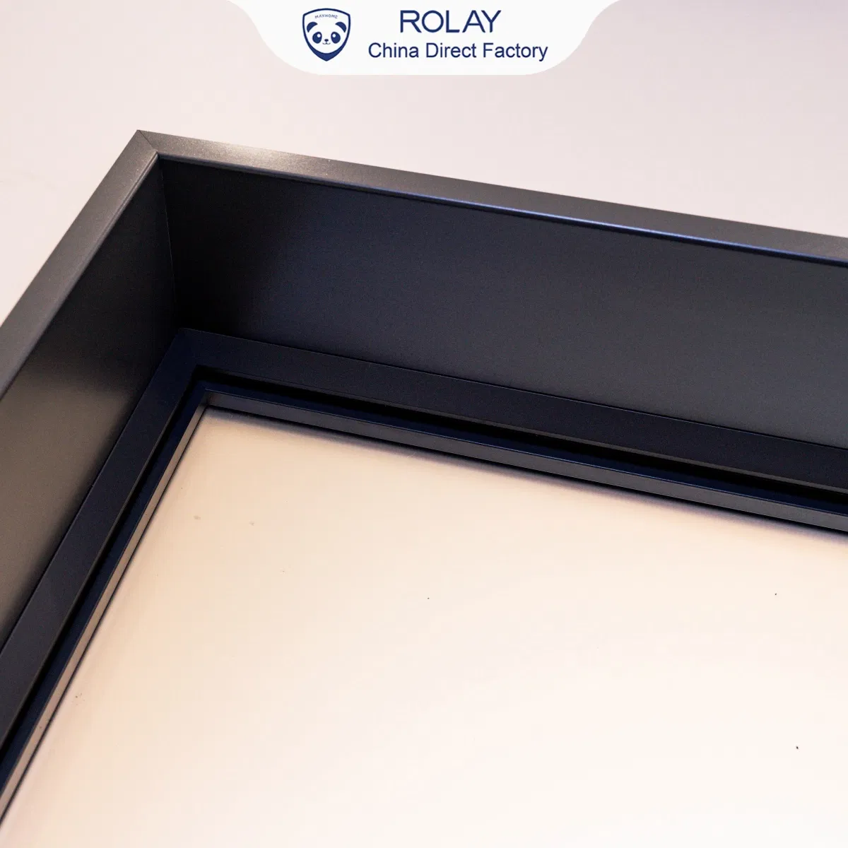 Weatherproof Anti-Rust Decorative Black Matte Finish Minimalist Style White Frame Bathroom Glass Door